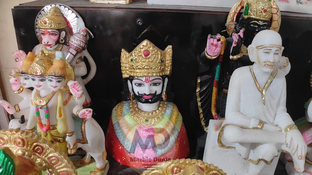 Divine Khatu Shyam Murti in Pure Makrana Marble