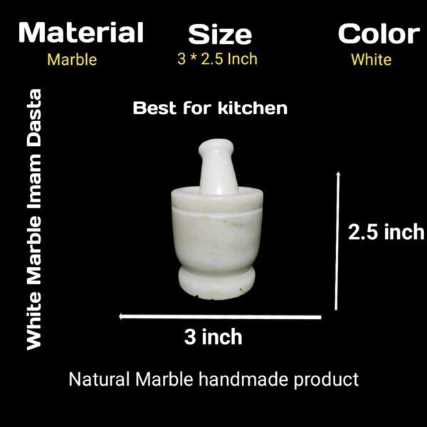 White Marble Mortar & pestle 3 inch