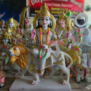 maa durga marble idol