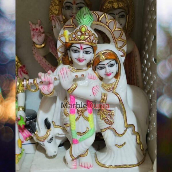 radha krishna makrana marble murti